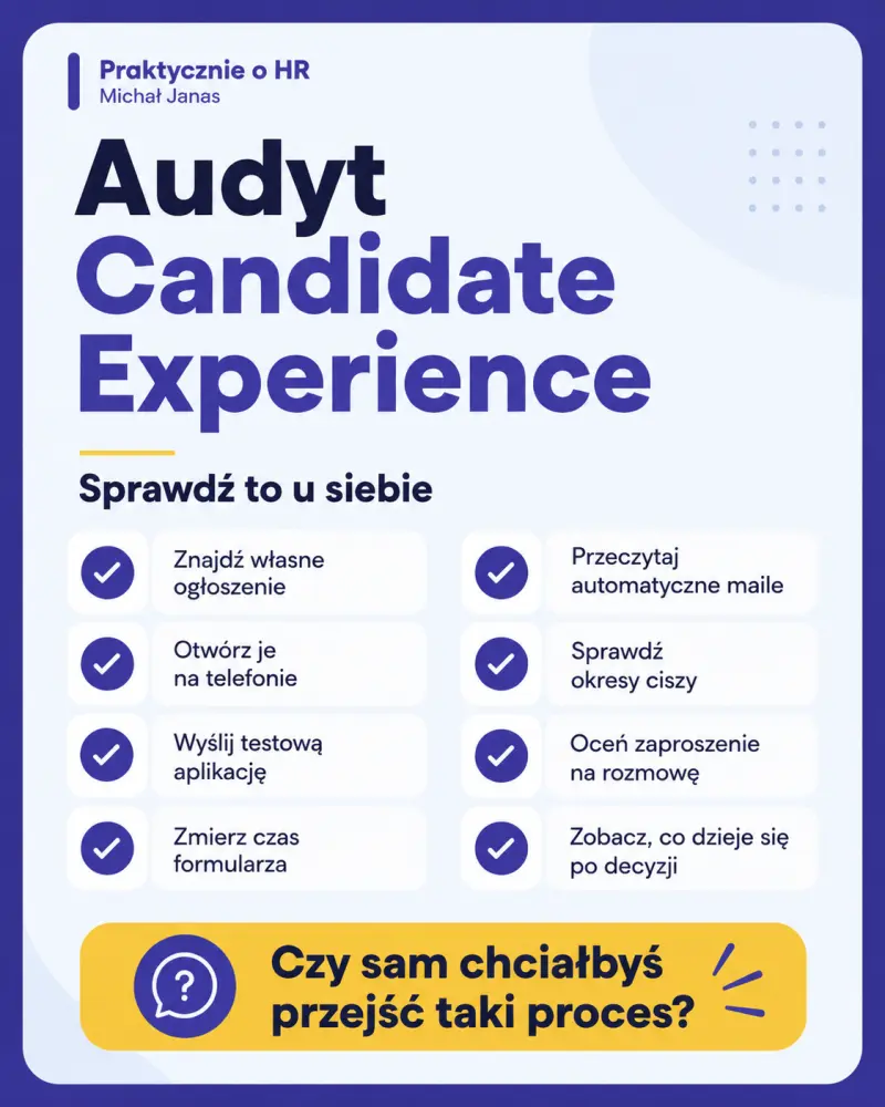 Lista kontrolna audytu Candidate Experience