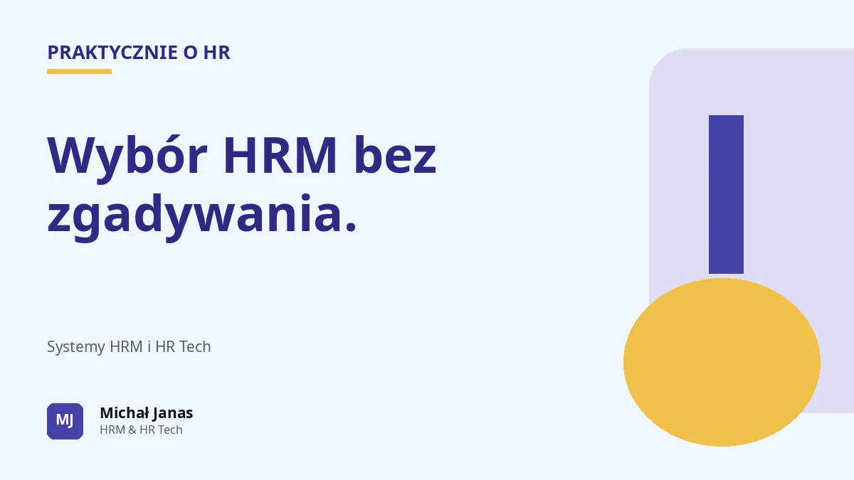 Wybór HRM bez zgadywania.